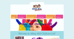 Desktop Screenshot of abbeymillchildcare.co.uk